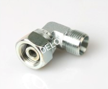 90º弯公制外螺纹内螺纹转换接头24º锥大小头 工业软管